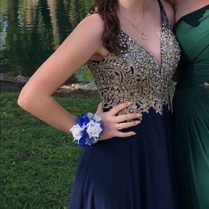 Navy Blue Prom Dress